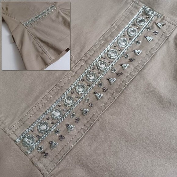 Votre Nom Jeans Beaded Embroidered Blazer Jacket - Picture 8 of 16